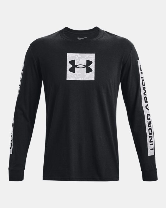 Camiseta de manga larga UA Camo Boxed Sportstyle para hombre, Black, pdpMainDesktop image number 4